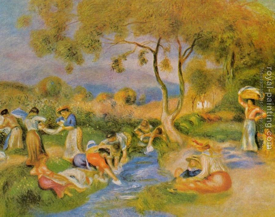 Pierre Auguste Renoir : Laundresses at Cagnes